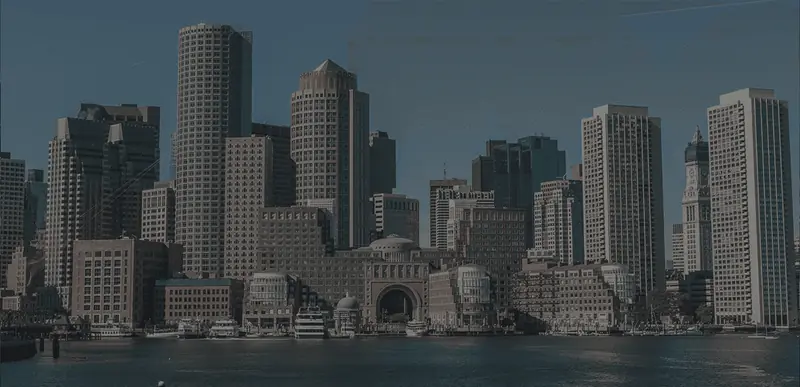Horizonte da cidade de Boston, EUA